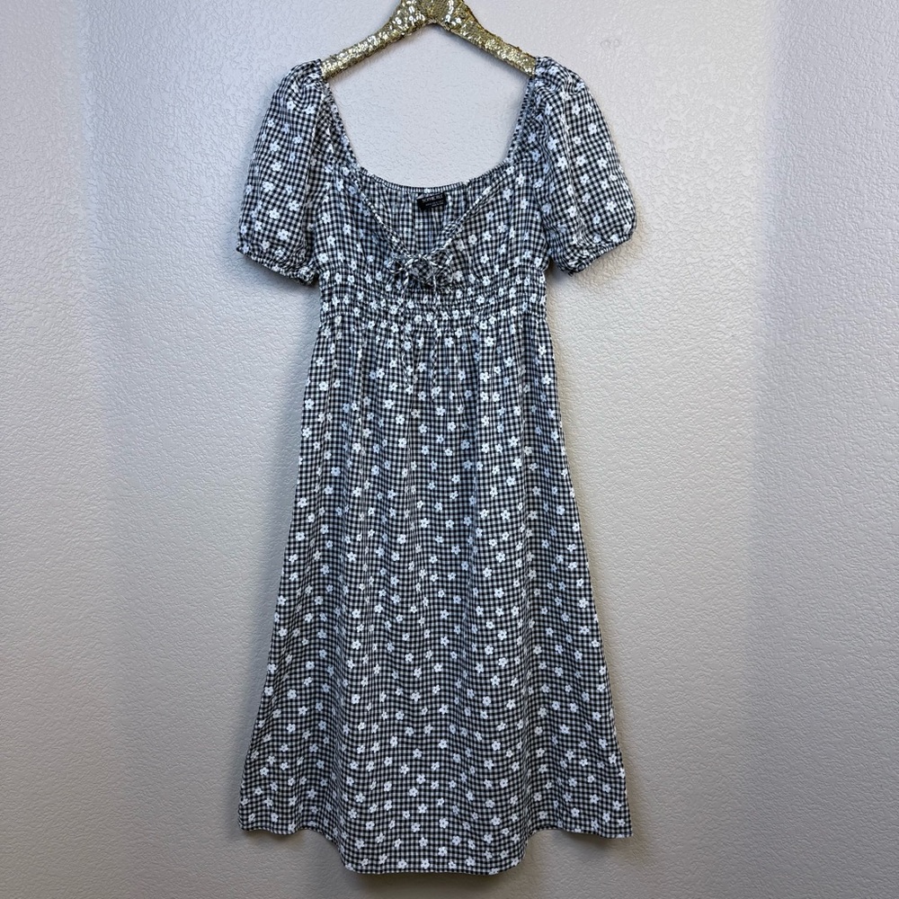 Sophie Rue • Gingham Smocked Puff Sleeve Dress